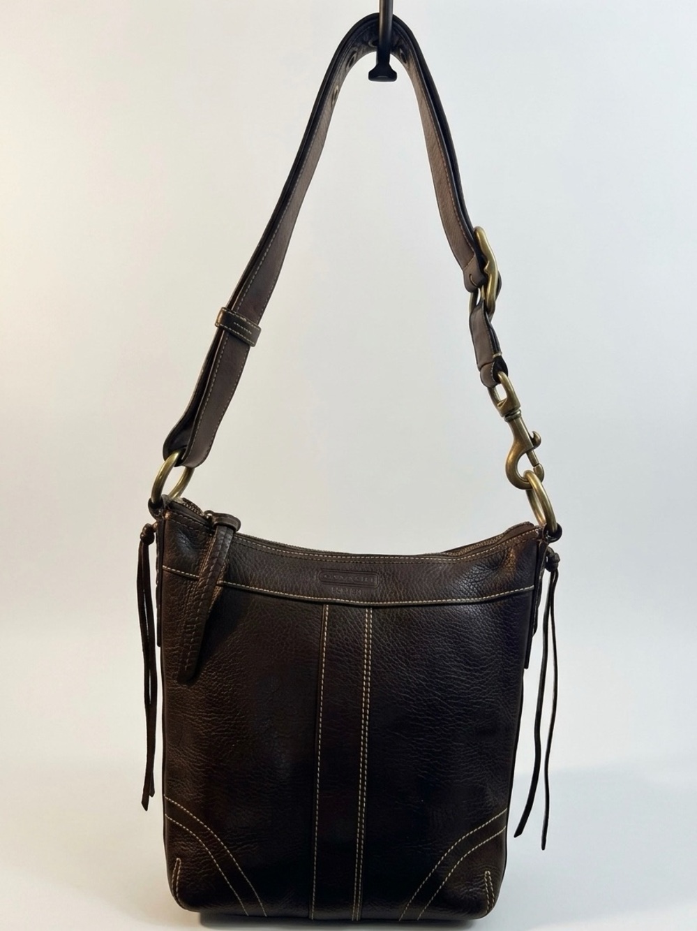 PRISTINE Vintage Coach Leather Bleecker Slim Duffle Hobo Bag 10398